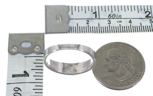 Silver And Turquoise Inlay Southwest Ring Size 5-1/2 RX86022